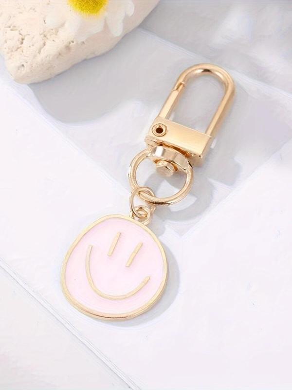 Cute Smile Face Design Keychain, 7pcs Fashionable Keychain for Women & Men for Daily Bag Decor, Trendy All-match & Exquisite Keychain for Birthday Gift