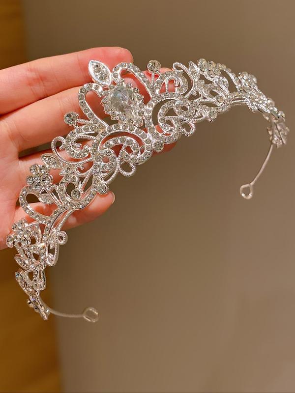 Rhinestone Crown Tiara, Elegant Headband for Wedding Bridal Party Formal Occasions, Fashion Hair Accessories for Women & Girls