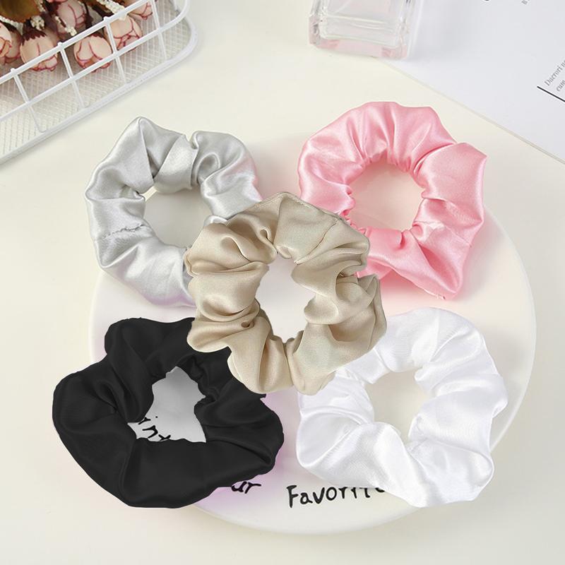 Vigorous Hair Extensions Gift-Satin Fashion Scrunchie Band