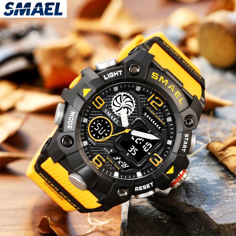 SMAEL Fashion Large Dial Personalized Trend Multifunction Waterproof Outdoor Sports Men's Watch 8055