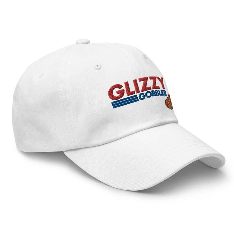 Glizzy Gobbler Cost-co Hot Dog Funny Dad Hat. Funny gift accessories