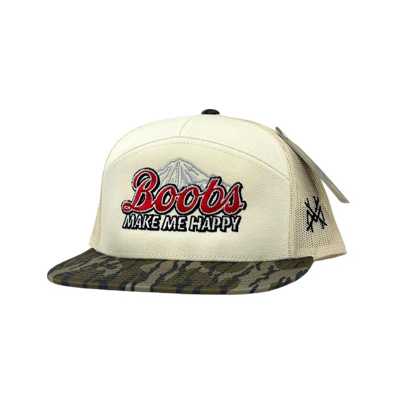 Boobs Make Me Happy Trucker Hat by The Mad Hatter Company