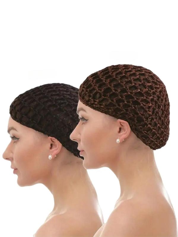 Solid Color Hollow Out Design Beanie Hat, Casual Elastic Hair Cap for Women, Fashionable Hair Accessories for Daily Wear