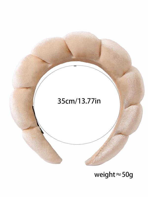 Velvet Sponge Thicken Hair Hoop, Padded Design Hair Hoop for Women & Girls, Fashion Hair Accessories for Washing Face, Spa, and Makeup