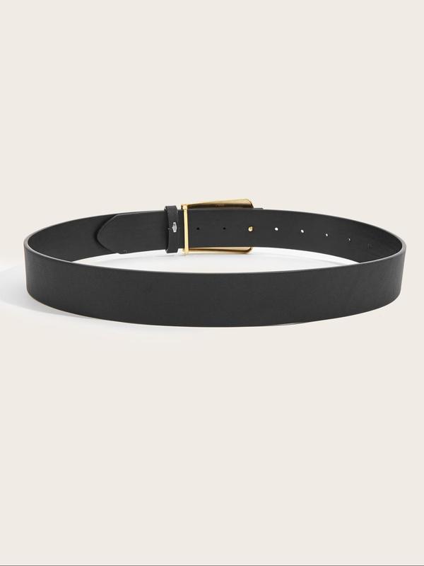 Unisex Elegant Fashion PU Leather Belt, Casual Trendy Buckle Belt, Fashionable Clothes Accessories for Daily & Party Decoration