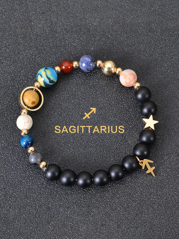 Constellation Design Beaded Bracelet, Fashionable Jewelry for Women & Men, Trendy All-match & Exquisite Jewelry for Birthday Gift