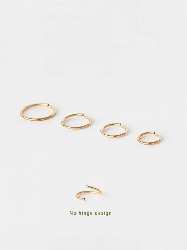 S925 Sterling Silver Nose Ring, Light Piercing Jewelry, Elegant and Simple, Nasal Septum Cartilage Spiral Body Jewelry Suitable for Women's Daily Wear