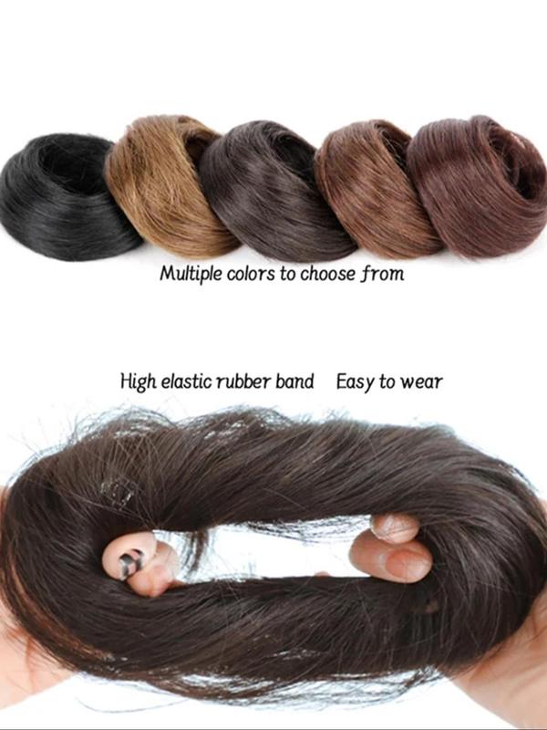 3 Inch Synthetic Fake Hair Bun, Natural Fluffy Hair Bun, Synthetic Hairpiece for Women & Girls, Suitable for Daily Use