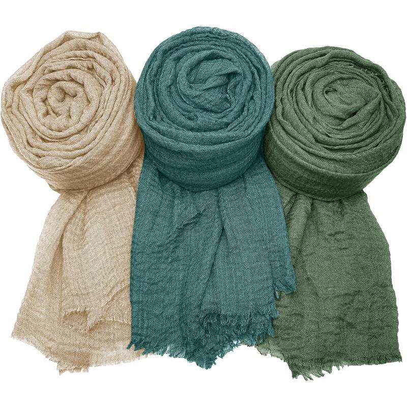 6 Pack Women's Soft Scarves and Shawls Long Scarves, Wraps and Shawls, Large Scarves