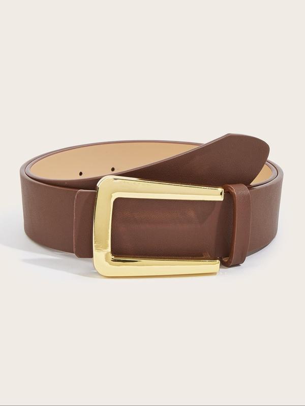 Unisex Elegant Fashion PU Leather Belt, Casual Trendy Buckle Belt, Fashionable Clothes Accessories for Daily & Party Decoration