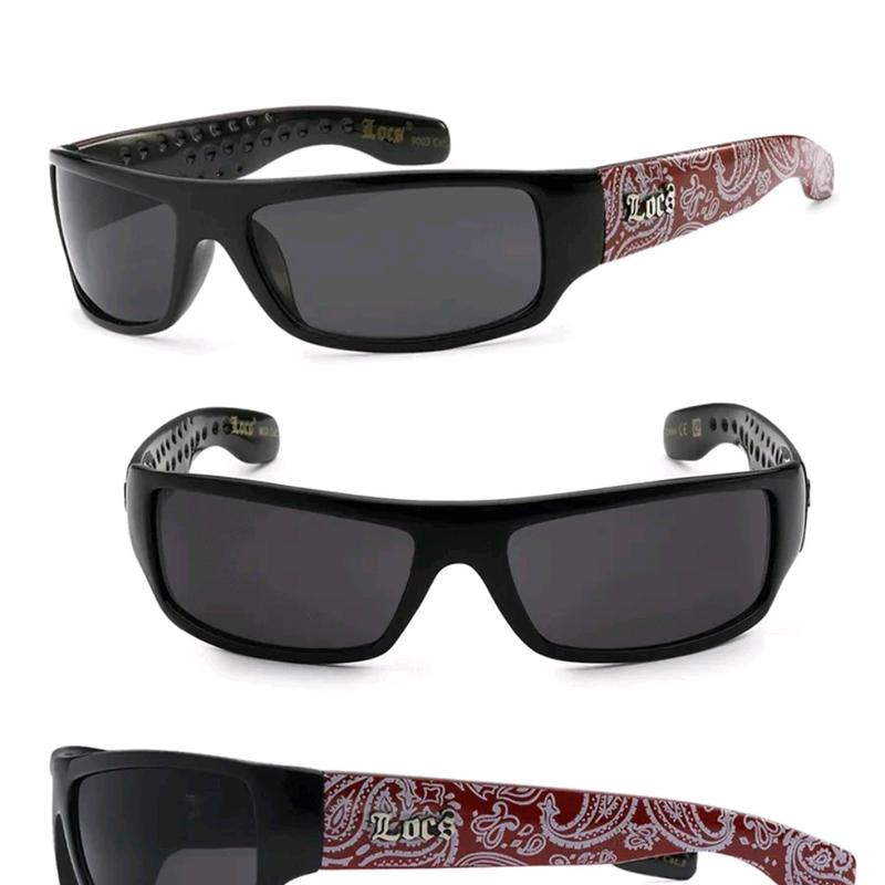 LOCS Hardcore Gangster Slim Bandana Shades Flat Top OG Cholo ClassicSunglasses in Multiple Colors | Original & Authentic Locs