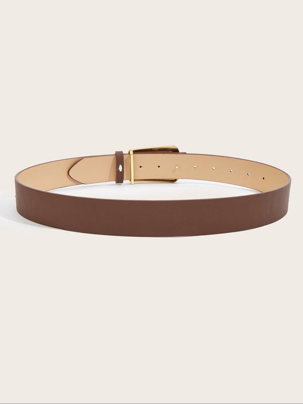 Unisex Elegant Fashion PU Leather Belt, Casual Trendy Buckle Belt, Fashionable Clothes Accessories for Daily & Party Decoration