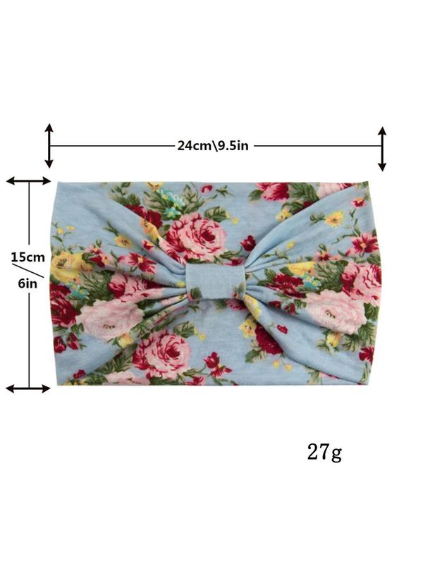 Women's Floral Print Sports Hair Band, Boho Fashion Breathable Elastic Hair Band, Sports Hair Band for Women & Girls, Hair Accessories for Gym Workout