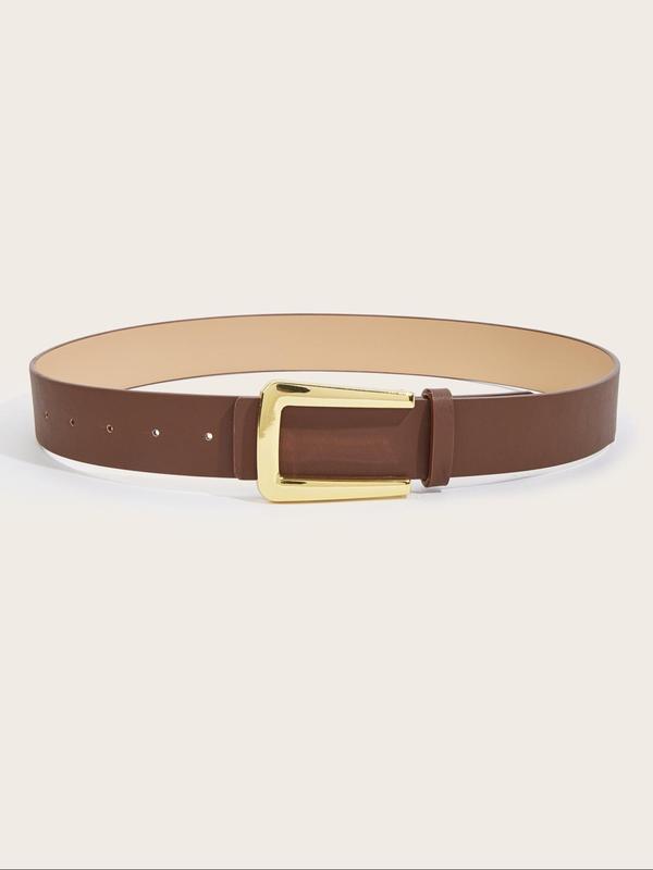 Unisex Elegant Fashion PU Leather Belt, Casual Trendy Buckle Belt, Fashionable Clothes Accessories for Daily & Party Decoration