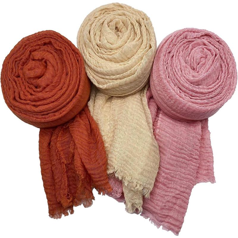 6 Pack Women's Soft Scarves and Shawls Long Scarves, Wraps and Shawls, Large Scarves