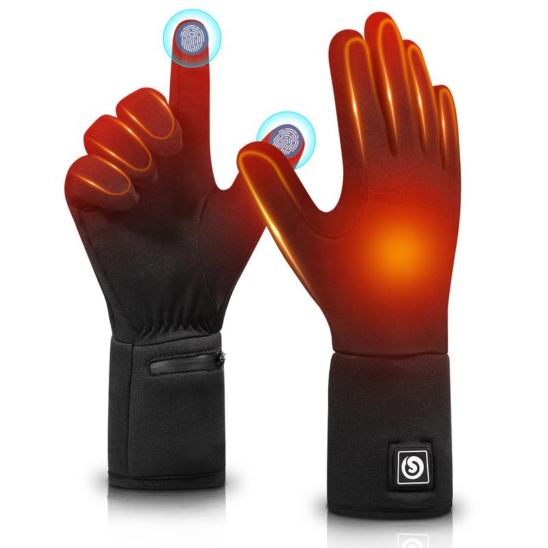 SAVIOR HEAT Heated Glove Liners for Men Women Rechargeable Battery Electric Heated Gloves Winter Warm Glove Liners for Arthritis Raynaud Thin Gloves Riding Ski Snowboarding Hiking Cycling heated  gloves Electric Heated Gloves with 3 Settings