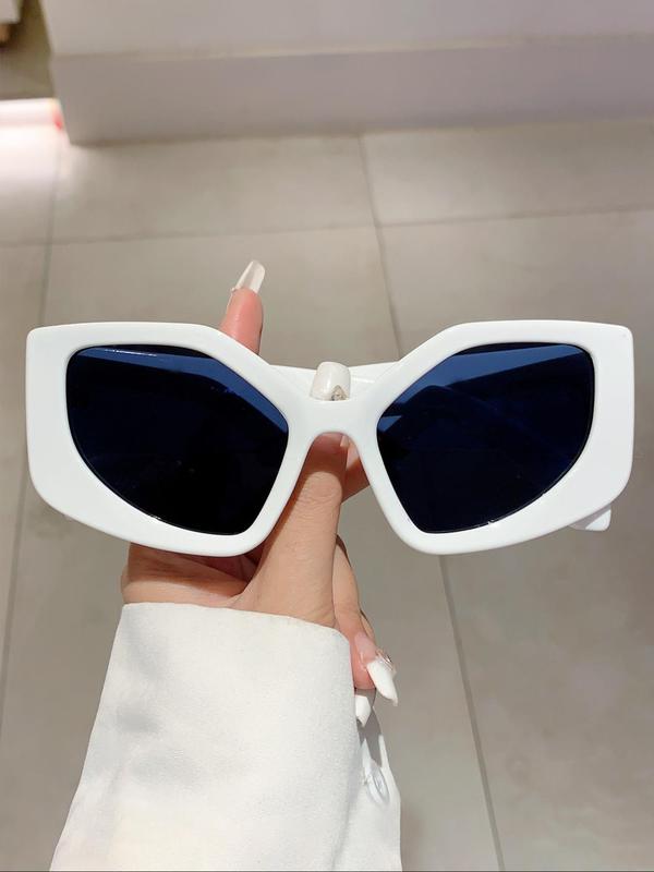 Summer Geometric Frame Sunglasses Trends 2024, New Personality Travel Accessories for Women & Men, Lightweight and Durable for Outdoor Sun Protection Glasses for Daily Use