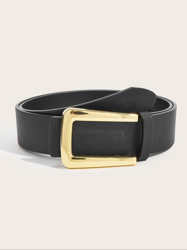 Unisex Elegant Fashion PU Leather Belt, Casual Trendy Buckle Belt, Fashionable Clothes Accessories for Daily & Party Decoration