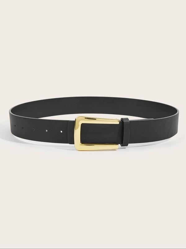 Unisex Elegant Fashion PU Leather Belt, Casual Trendy Buckle Belt, Fashionable Clothes Accessories for Daily & Party Decoration