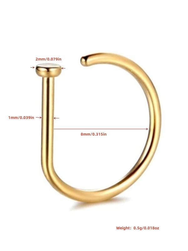 Minimalist Fake Nose Ring Jewelry, Fashionable Casual Nose Jewelry & Nose Cuff for Men & Women, No Piercing Body Jewelry