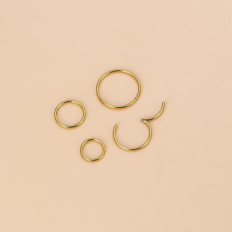 Stainless Steel Lip Ring, Nose Ring, Slim Thread Diameter, Closed Loop, Trendy and Fashionable Piercing Accessories, Body Art, Body Beauty, Symbolic Significance