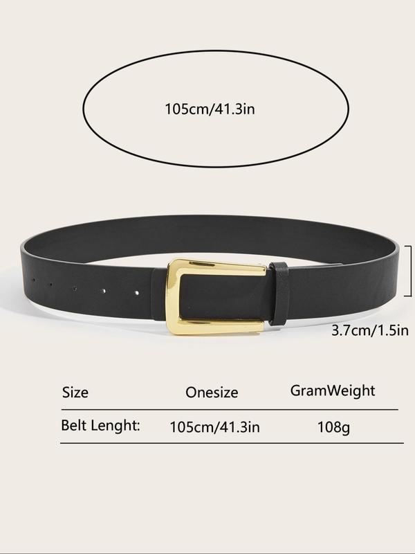 Unisex Elegant Fashion PU Leather Belt, Casual Trendy Buckle Belt, Fashionable Clothes Accessories for Daily & Party Decoration