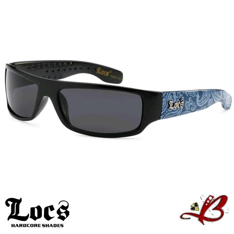 LOCS Hardcore Gangster Slim Bandana Shades Flat Top OG Cholo ClassicSunglasses in Multiple Colors | Original & Authentic Locs