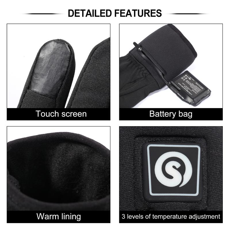 SAVIOR HEAT Heated Glove Liners for Men Women Rechargeable Battery Electric Heated Gloves Winter Warm Glove Liners for Arthritis Raynaud Thin Gloves Riding Ski Snowboarding Hiking Cycling heated  gloves Electric Heated Gloves with 3 Settings