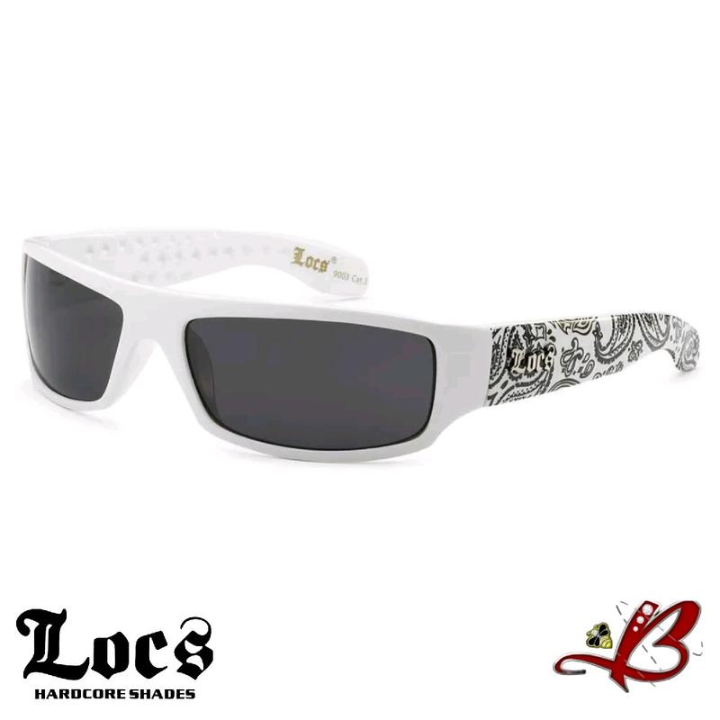 LOCS Hardcore Gangster Slim Bandana Shades Flat Top OG Cholo ClassicSunglasses in Multiple Colors | Original & Authentic Locs