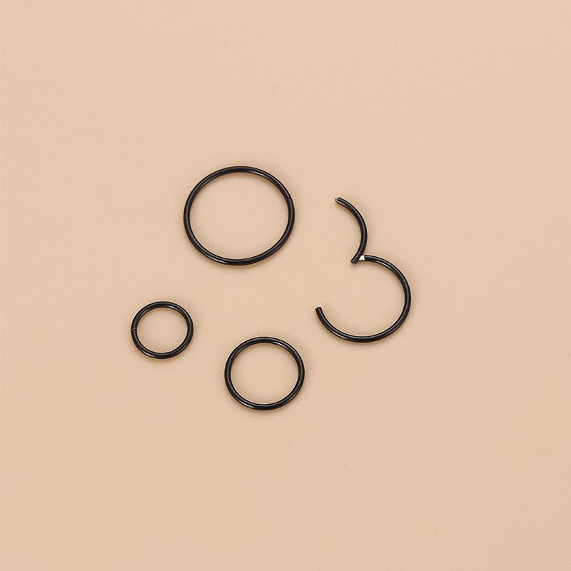 Stainless Steel Lip Ring, Nose Ring, Slim Thread Diameter, Closed Loop, Trendy and Fashionable Piercing Accessories, Body Art, Body Beauty, Symbolic Significance