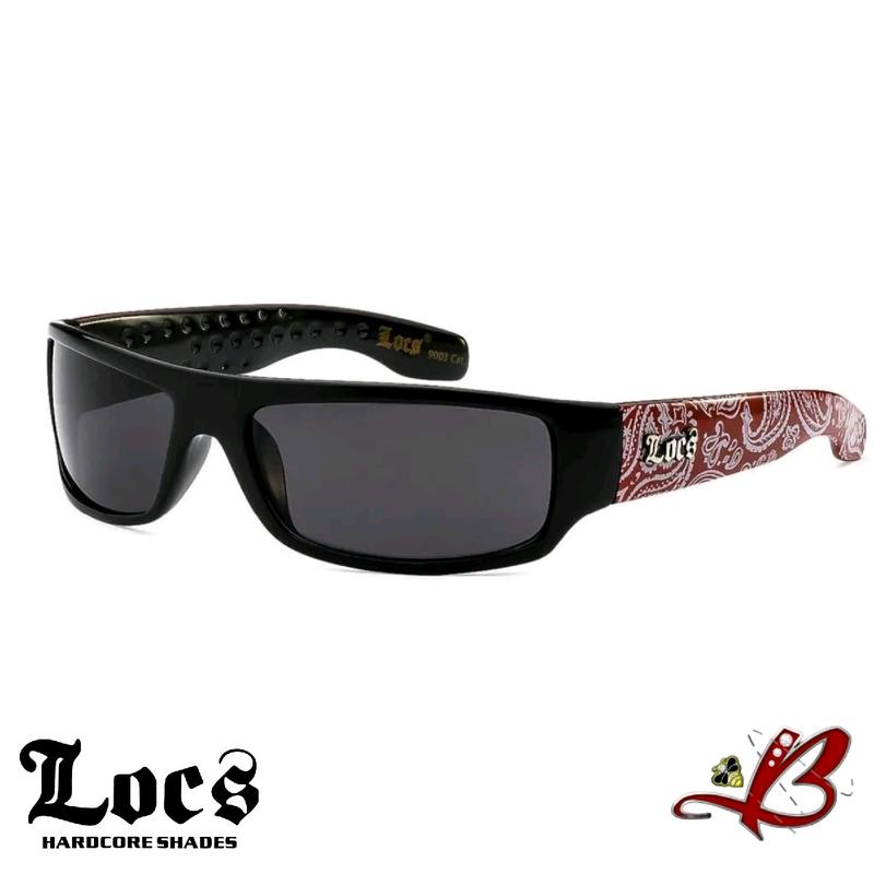 LOCS Hardcore Gangster Slim Bandana Shades Flat Top OG Cholo ClassicSunglasses in Multiple Colors | Original & Authentic Locs