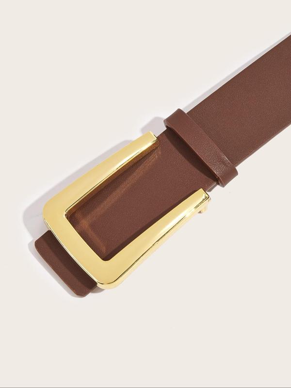 Unisex Elegant Fashion PU Leather Belt, Casual Trendy Buckle Belt, Fashionable Clothes Accessories for Daily & Party Decoration