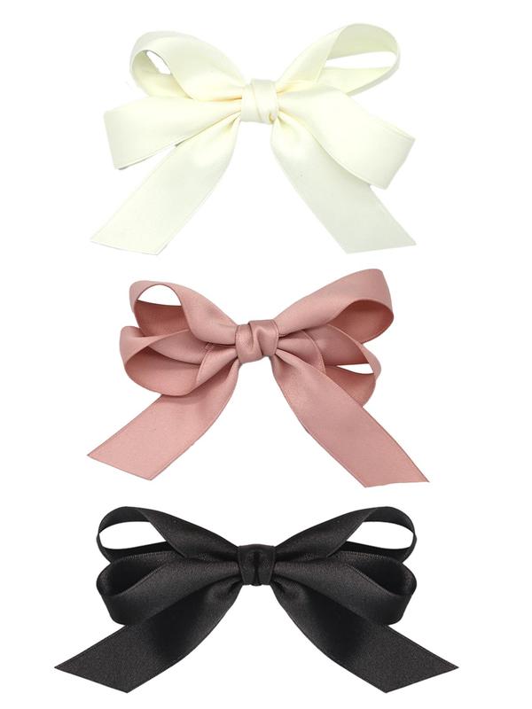 Women's Elegant Bowknot Design Hair Clips, Cute Trendy Tiered Layered Design Hair Clips, Fashionable Hair Accessories for Women & Girls for Hairstyle Decoration