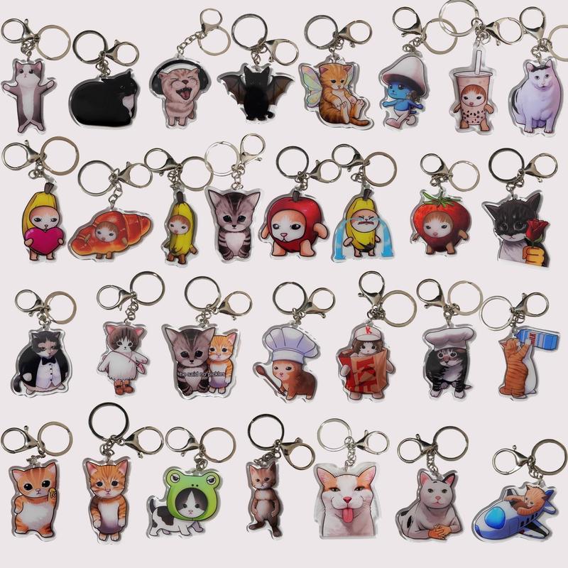 Funny Meme Cat Keychains - Cute, Trendy & Collectible Accessories