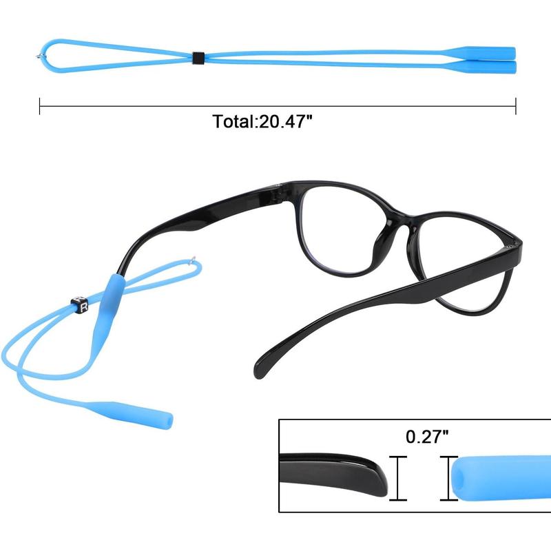 Adjustable Eyeglasses Strap Eyewear Retainer 12 Pack with Glasses Cleaning Cloth,Silicone Sunglasses Holder Strap,Eyeglasses Retainer