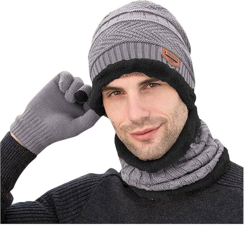 Set de Invierno 3 en 1: Gorro, Bufanda y Guantes con Forro Polar