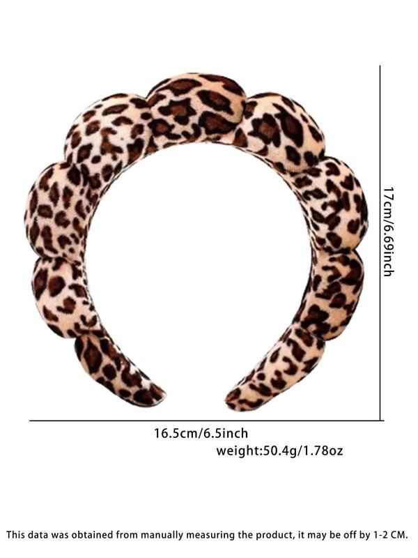 Fashion Leopard Print Padded Hair Hoop, Casual Hair Accessories for Women & Girls, Minimalist Headwear Suitable for Thick Hair