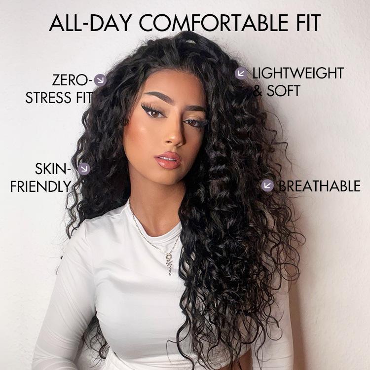 LUVME All-Day Comfort Fit Silky Straight Middle Part Glueless 5x5 Closure Pre-Cut Lace Long Wig