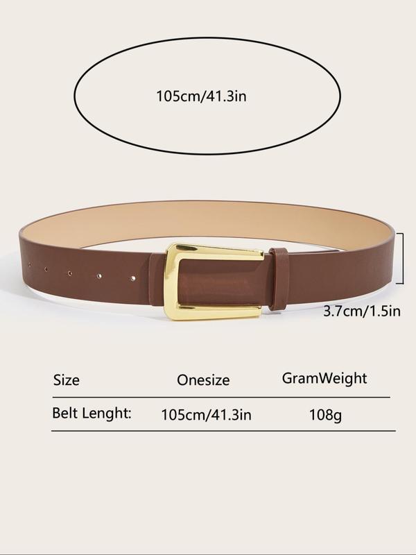 Unisex Elegant Fashion PU Leather Belt, Casual Trendy Buckle Belt, Fashionable Clothes Accessories for Daily & Party Decoration