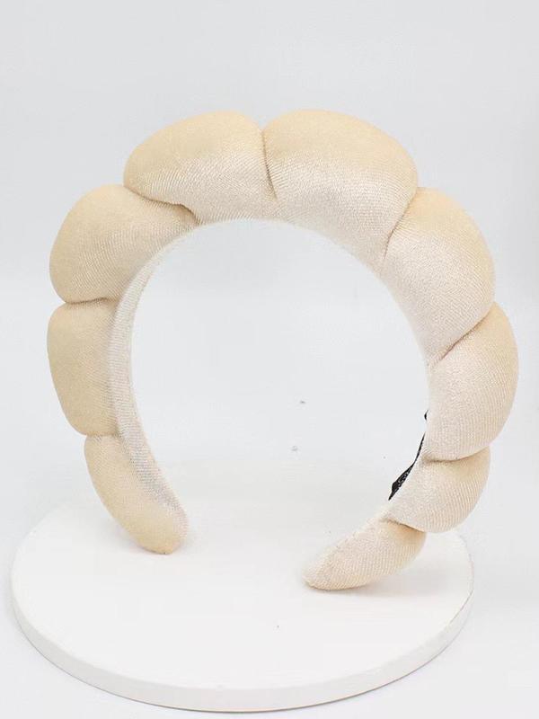 Velvet Sponge Thicken Hair Hoop, Padded Design Hair Hoop for Women & Girls, Fashion Hair Accessories for Washing Face, Spa, and Makeup