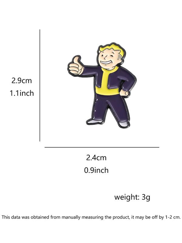 Cartoon Character Design Brooch, Cute Casual Clothes Accessories for Men & Women, Fashion Brooch for Daily Clothing Decor, Trendy All-match & Exquisite Brooch for Birthday Gift