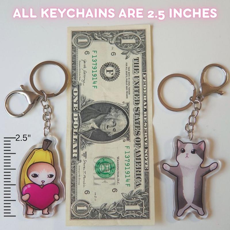 Funny Meme Cat Keychains - Cute, Trendy & Collectible Accessories