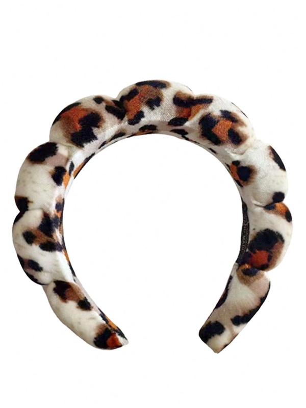 Fashion Leopard Print Padded Hair Hoop, Casual Hair Accessories for Women & Girls, Minimalist Headwear Suitable for Thick Hair