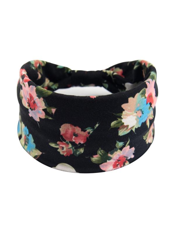 Women's Floral Print Sports Hair Band, Boho Fashion Breathable Elastic Hair Band, Sports Hair Band for Women & Girls, Hair Accessories for Gym Workout