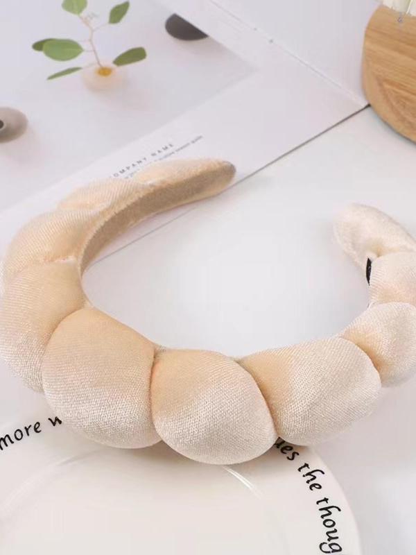 Velvet Sponge Thicken Hair Hoop, Padded Design Hair Hoop for Women & Girls, Fashion Hair Accessories for Washing Face, Spa, and Makeup