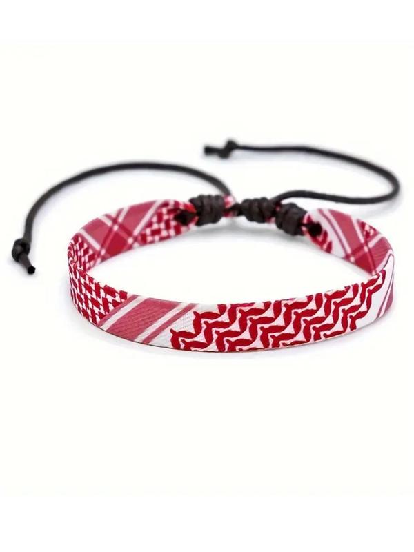 Boho Style Ethnic Arab Inspired Handwoven Wristband, Adjustable Fashion Braided Jewelry for Party, Daily Clothing Decor, Trendy All-match Jewelry for Birthday Gift