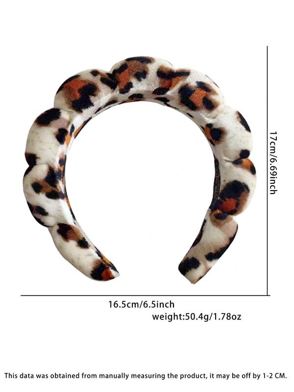 Fashion Leopard Print Padded Hair Hoop, Casual Hair Accessories for Women & Girls, Minimalist Headwear Suitable for Thick Hair