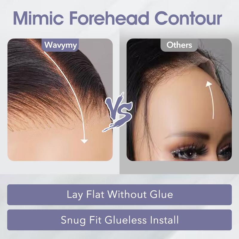 Wavymy Wear Go Glueless Pre Bleached Knots Wig Honey Blonde Highlight Water Wave Wig Minimalist 4x6 Pre-cut Pre-plucked Hairline Lace Wig 100% Human Hair