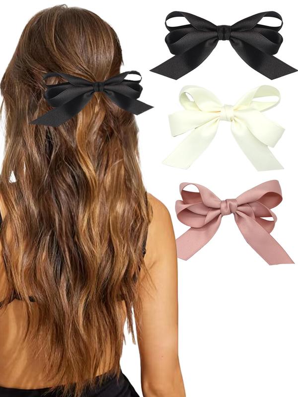 Women's Elegant Bowknot Design Hair Clips, Cute Trendy Tiered Layered Design Hair Clips, Fashionable Hair Accessories for Women & Girls for Hairstyle Decoration