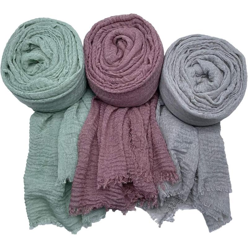 6 Pack Women's Soft Scarves and Shawls Long Scarves, Wraps and Shawls, Large Scarves